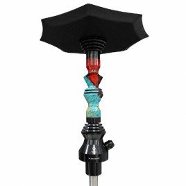 1283 B2 HOOKAH PRECIOUS CUT COLLECT RED BLUE