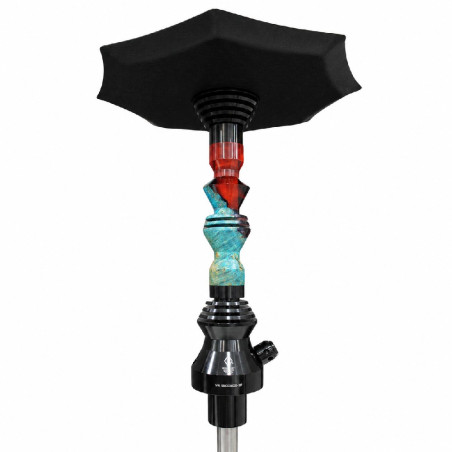 1348 ROJO B2 HOOKAH PRECIOUS CUT COLLECT RED BLUE