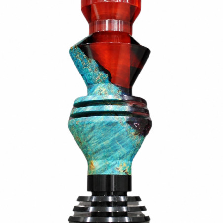 B2 HOOKAH PRECIOUS CUT COLLECT RED BLUE